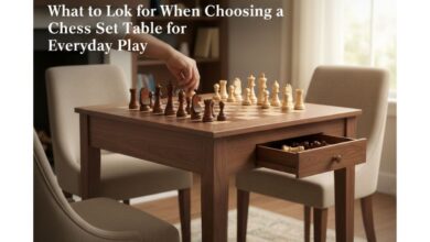 Chess Set Table for Everyday Play