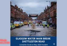 Glasgow Water Main Break Shettleston Road
