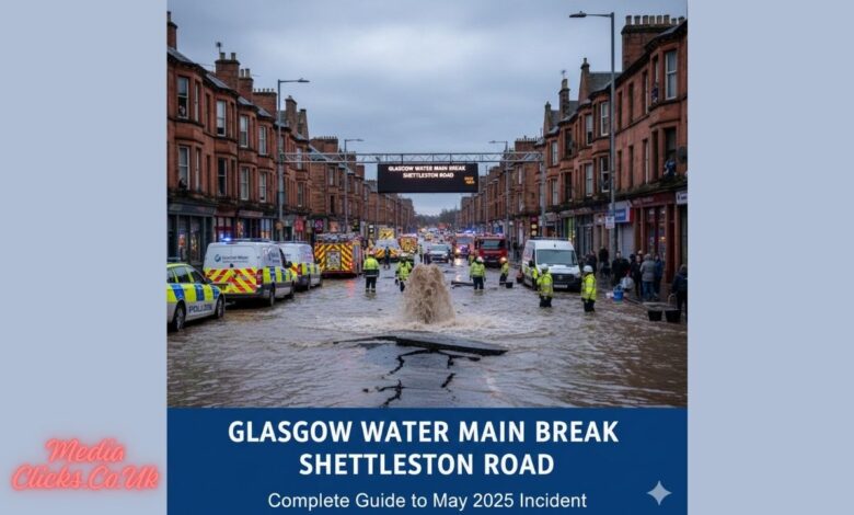 Glasgow Water Main Break Shettleston Road